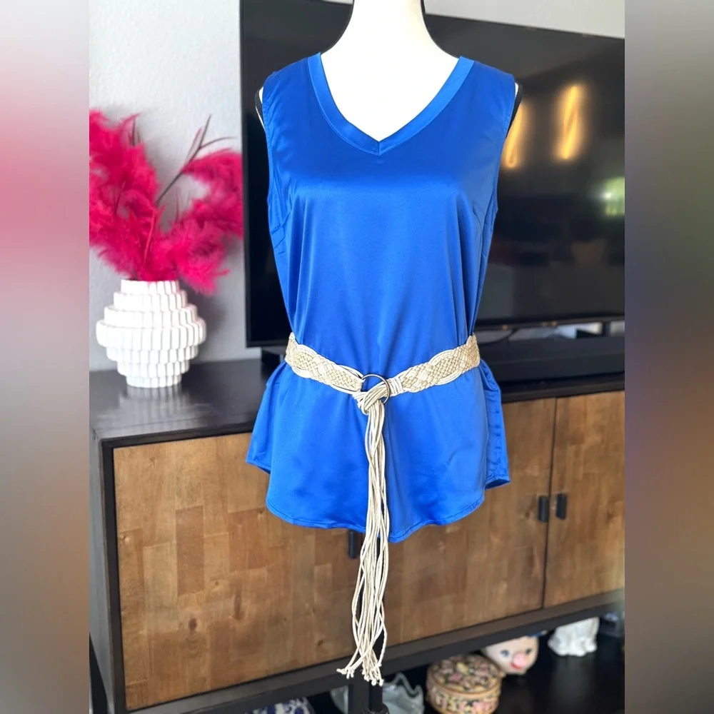 Vintage Braided Tan Belt